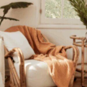 Sembla Cotton Crinkle Throw Blanket (Desert)